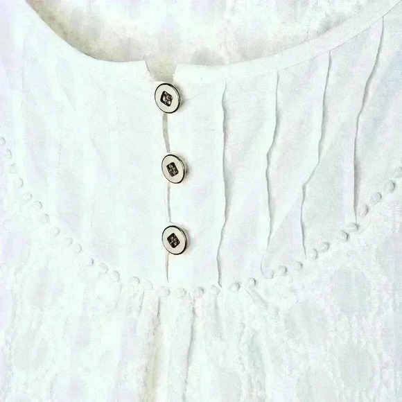 Vintage Juicy Couture Heavily Embroidered Eyelet Cotton Blouse Item# AD - Picture 5 of 11